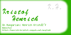 kristof henrich business card